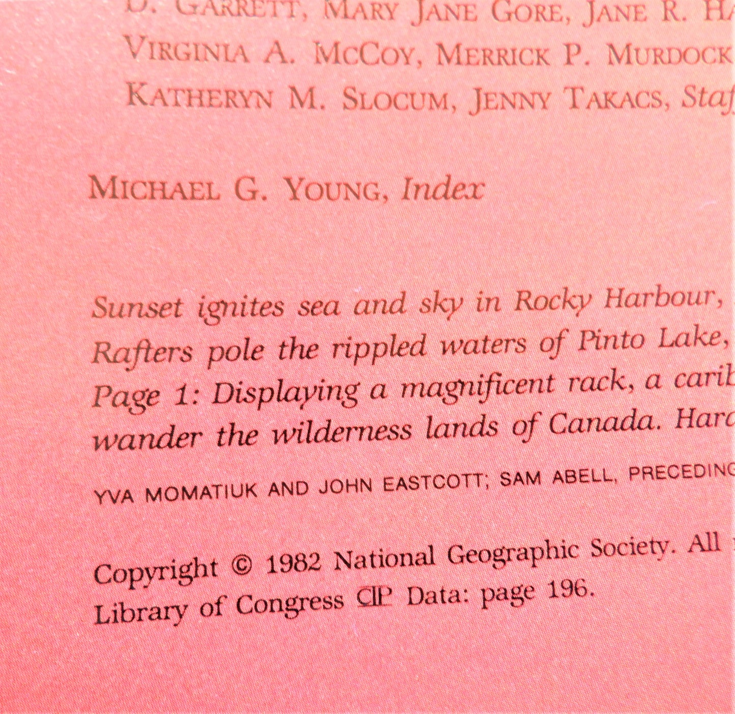 CANADA'S WILDERNESS LANDS, A Photo Book by The National Geographic Society (1982 1st Ed.)