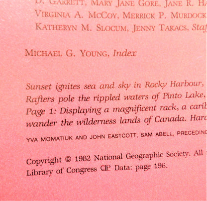 CANADA'S WILDERNESS LANDS, A Photo Book by The National Geographic Society (1982 1st Ed.)