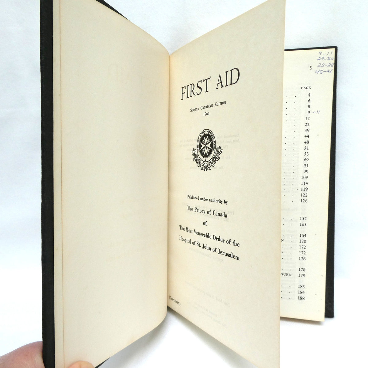 FIRST AID GUIDE, Hardcover Handbook by St. John's Ambulance, 1970