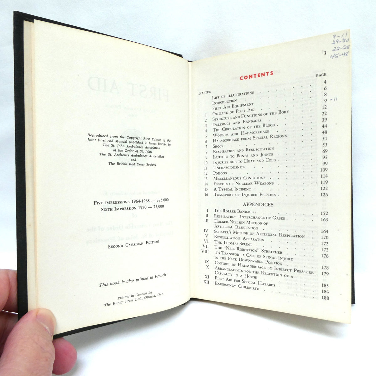 FIRST AID GUIDE, Hardcover Handbook by St. John's Ambulance, 1970