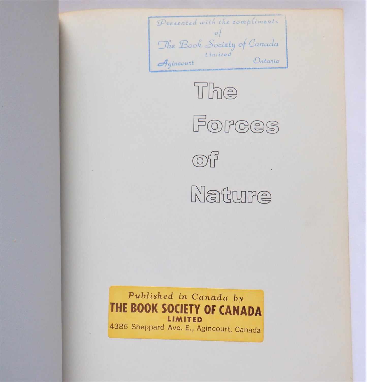 PATHWAYS IN SCIENCE STUDY MANUALS: Volume #1 The Forces of Nature 1968, and Volume #2 Matter and Energy 1969