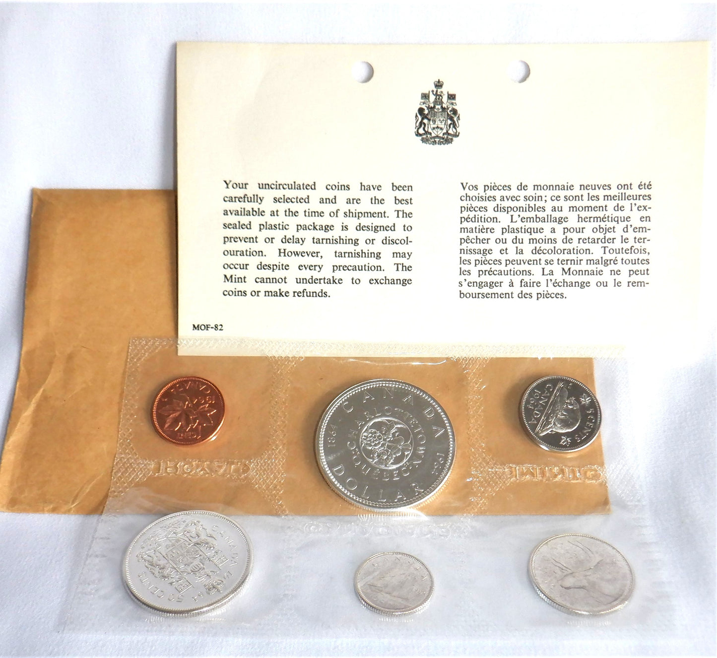 1964 PURE SILVER PROOF 6-COIN SET: 100th Anniversary of the Charlottetown and Quebec City Pre-Confederation Meetings