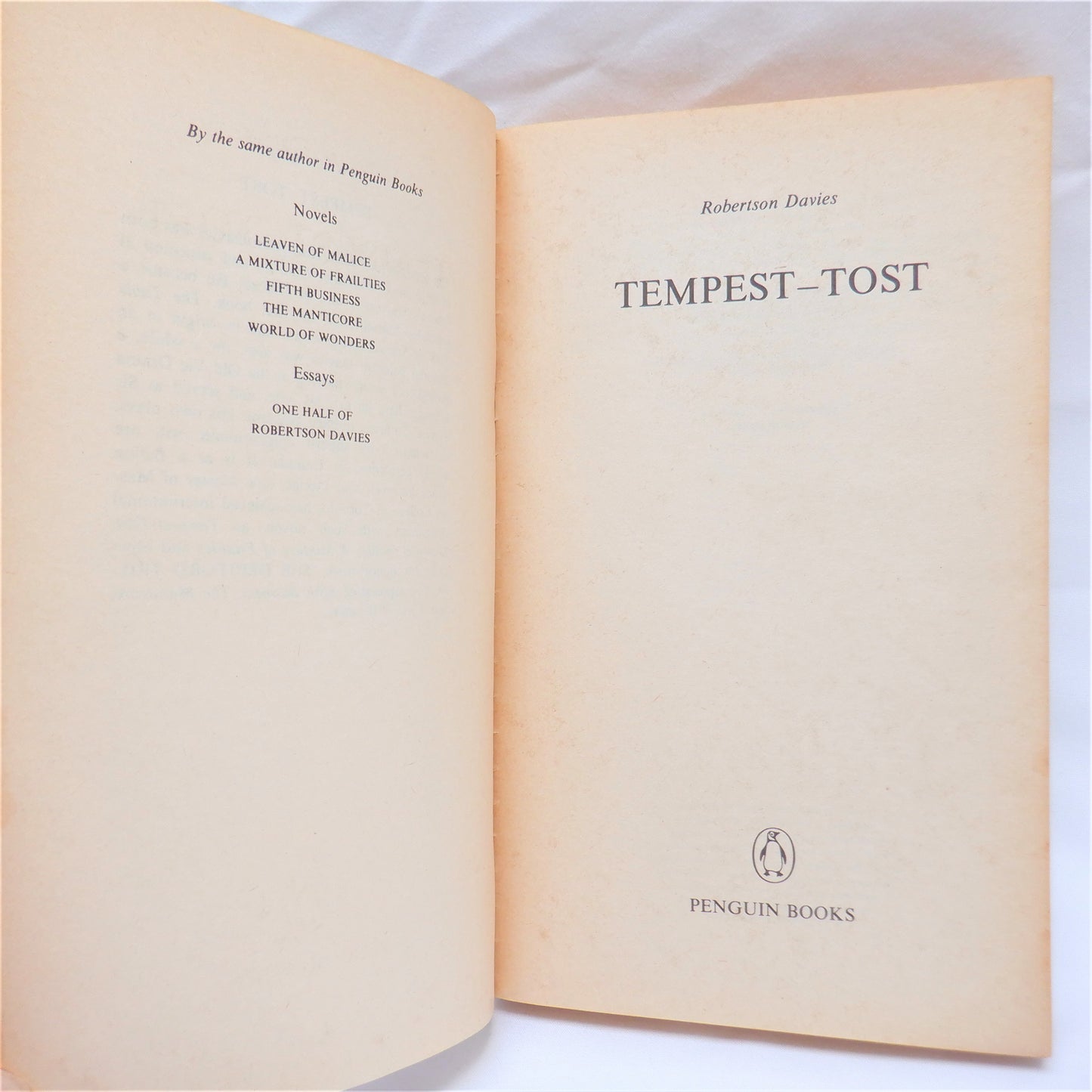 TEMPEST TOST, by Robertson Davies, 1980