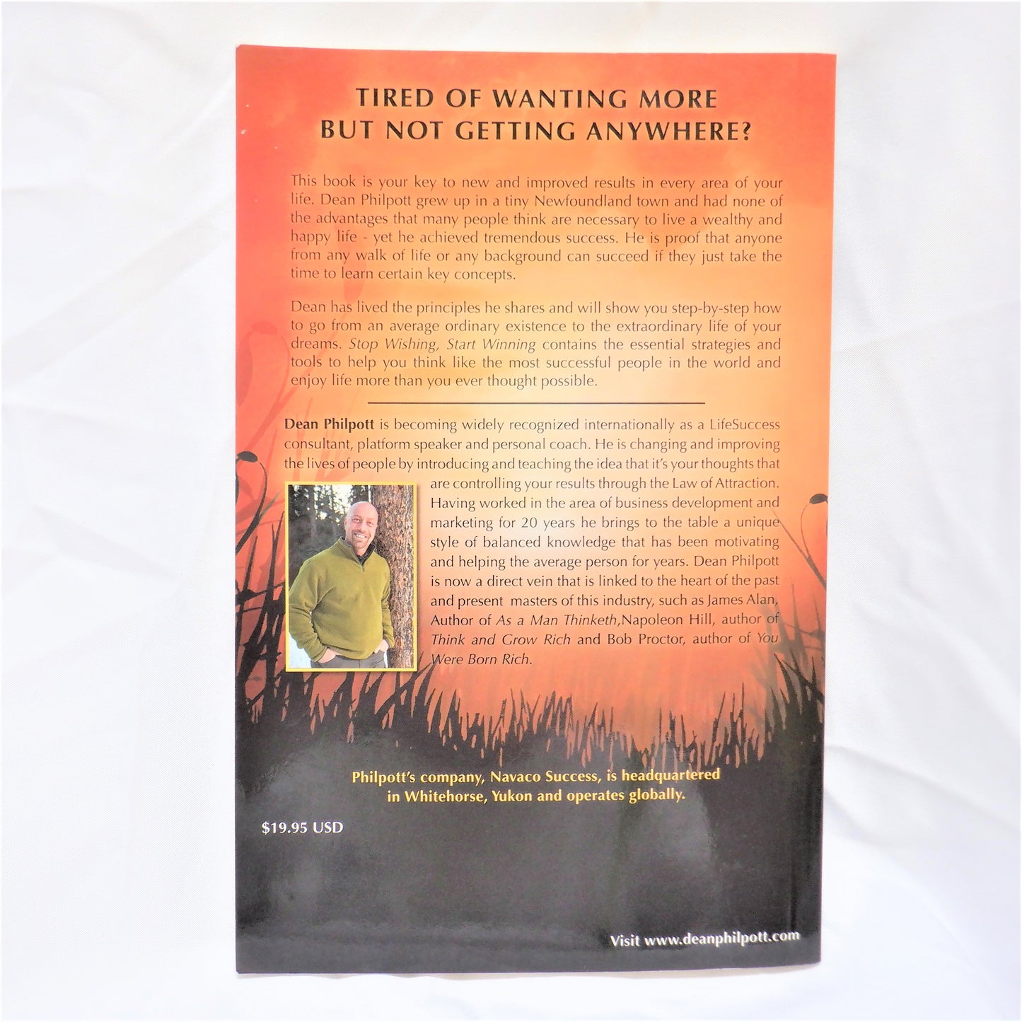 STOP WISHING, START WINNING, The Average Person's Ultimate Guide to Creating An Extraordinary Life, by Dean Philpott (1st Ed. SIGNED)