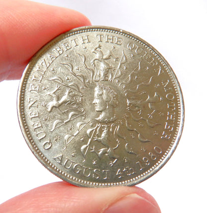 1980 BRITISH CROWN COIN: The Queen Mother's 80th Birthday Celebration on 4th August 1980!