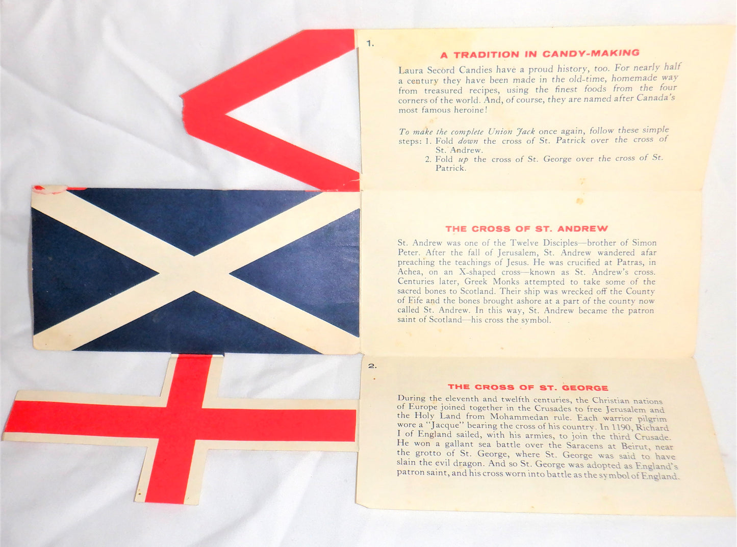 HISTORY OF THE UNION JACK: A Brochure by The Laura Secord Chocolate Company, 1930's