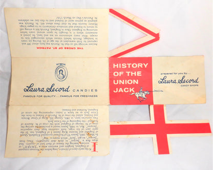 HISTORY OF THE UNION JACK: A Brochure by The Laura Secord Chocolate Company, 1930's