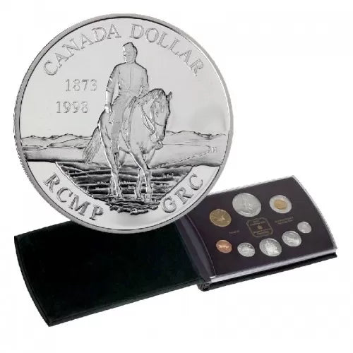 1998 Canadian 8-Coin Double Dollar Silver Proof Set: RCMP MOUNTED POLICE 125th Anniversary