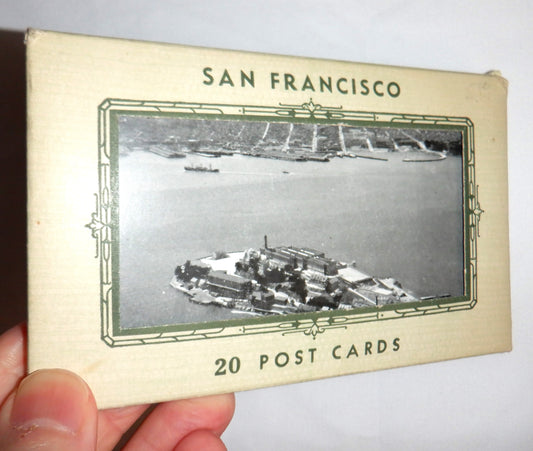 'SAN FRANCISCO, USA: A RARE 20 Postcard Collection of Vintage B&W Souvenir Photographs of 1936 San Francisco, in the Original Mailing Package!