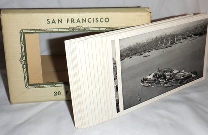 'SAN FRANCISCO, USA: A RARE 20 Postcard Collection of Vintage B&W Souvenir Photographs of 1936 San Francisco, in the Original Mailing Package!