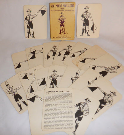 SEMAPHORE, Self-Instruction Signalling Cards, by the Boy Scouts of Canada, Ottawa, 1950's