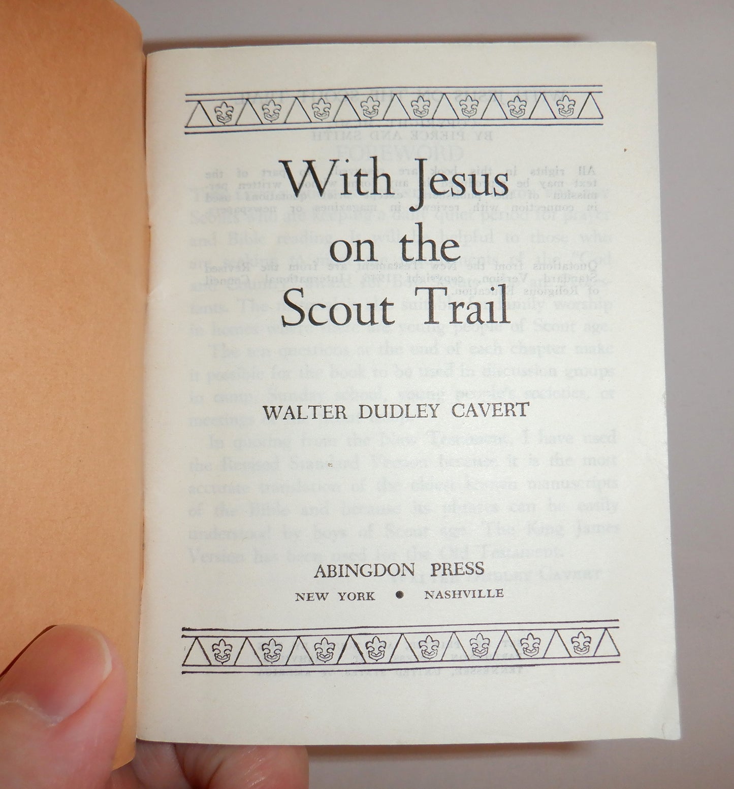 With Jesus on the Scout Trail, A Boy Scout Book of Prayer, by Walter Dudley Cavert, 1940's