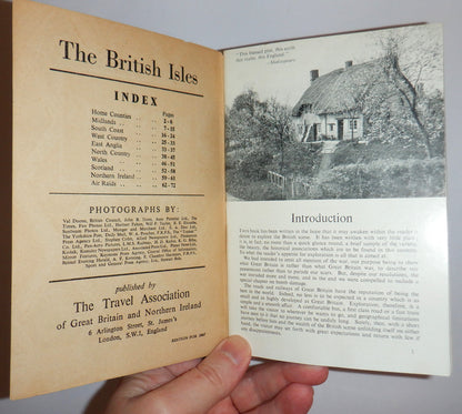 THE BRITISH ISLES, A Cunard White Star Travel Guidebook to England, Scotland, Wales and Northern Ireland, 1940's