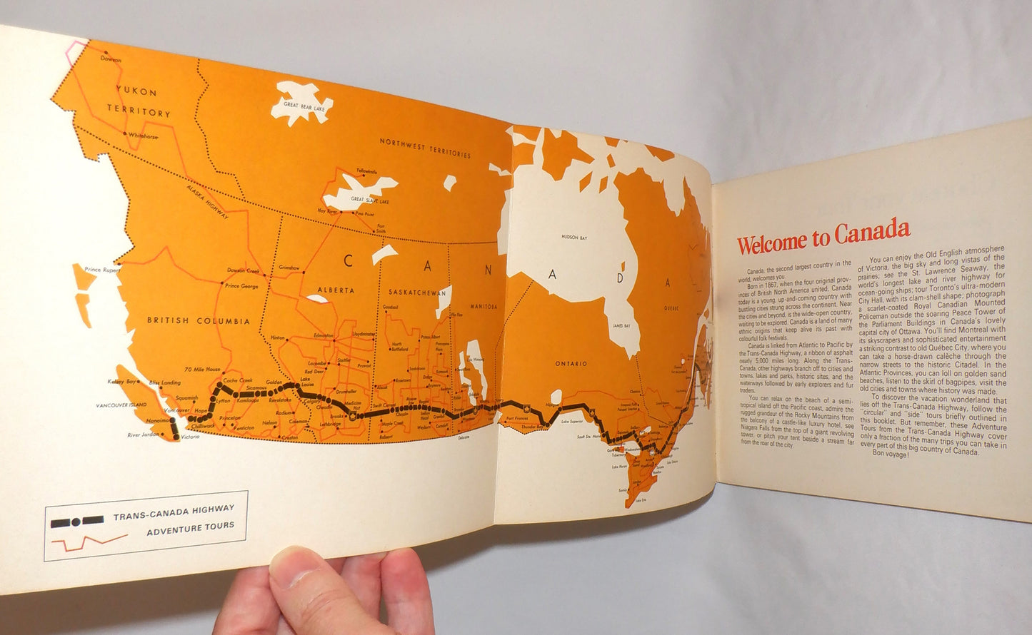 CANADA CAR TRAVEL GUIDE, Adventure Tours Off The Trans Canada Highway, by the Ministry of Industry, 1970's