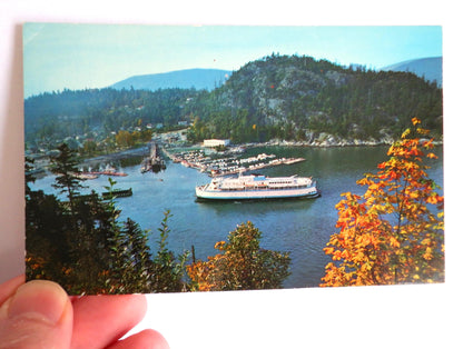 POSTCARD, Set of 1, Vintage Photograph of HORSESHOE BAY BC FERRY TERMINAL, in North Vancouver BC, CANADA