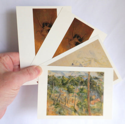 POSTCARD, Set of 3, Vintage Reader's Digest Corporate Art Collection: REDON, MORISOT, CEZANNE