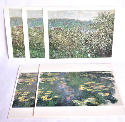 POSTCARD, Set of 8, Vintage Reader's Digest Corporate Art Collection: SISLEY, VAN GOGH & MONET