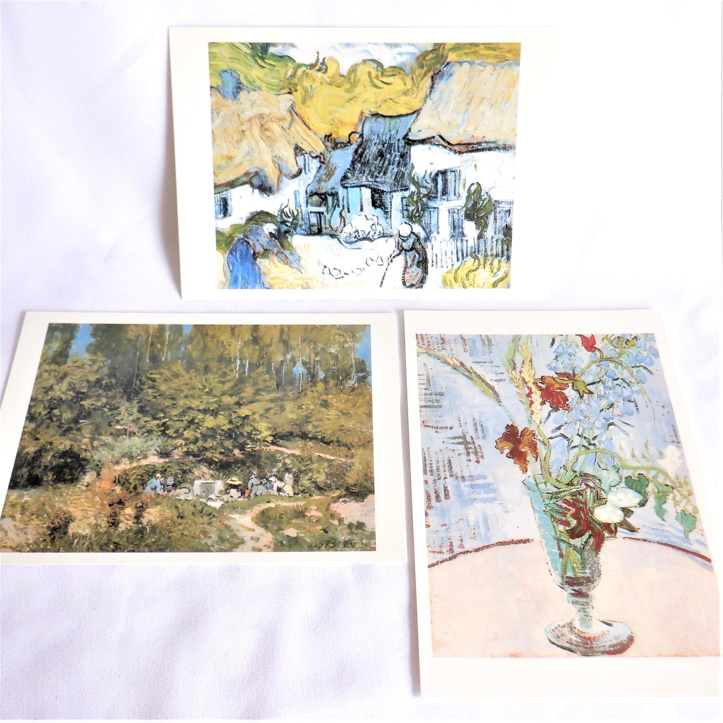 POSTCARD, Set of 8, Vintage Reader's Digest Corporate Art Collection: SISLEY, VAN GOGH & MONET