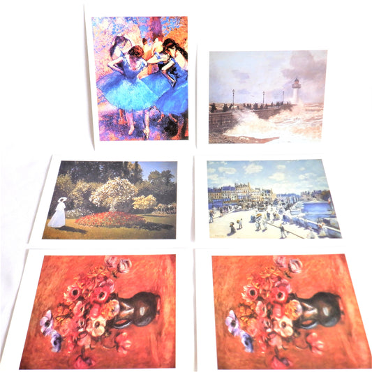 POSTCARD, Set of 5, Vintage Reader's Digest Corporate Art Collection: MONET, RENOIR, & DEGAS