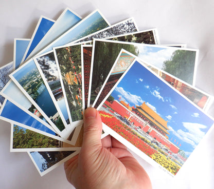 POSTCARD, Set of 11, Vintage Full-Colour Postcards of Best Scenery and Sights in BEIJING, CHINA