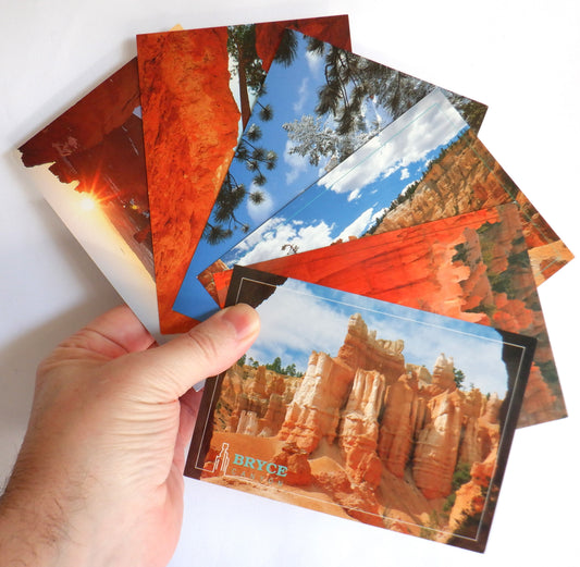 POSTCARD, Set of 6, Stunning Vintage Postcards of Bryce Canyon in Utah, UNITED STATES OF AMERICA