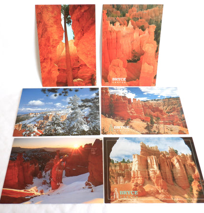 POSTCARD, Set of 6, Stunning Vintage Postcards of Bryce Canyon in Utah, UNITED STATES OF AMERICA