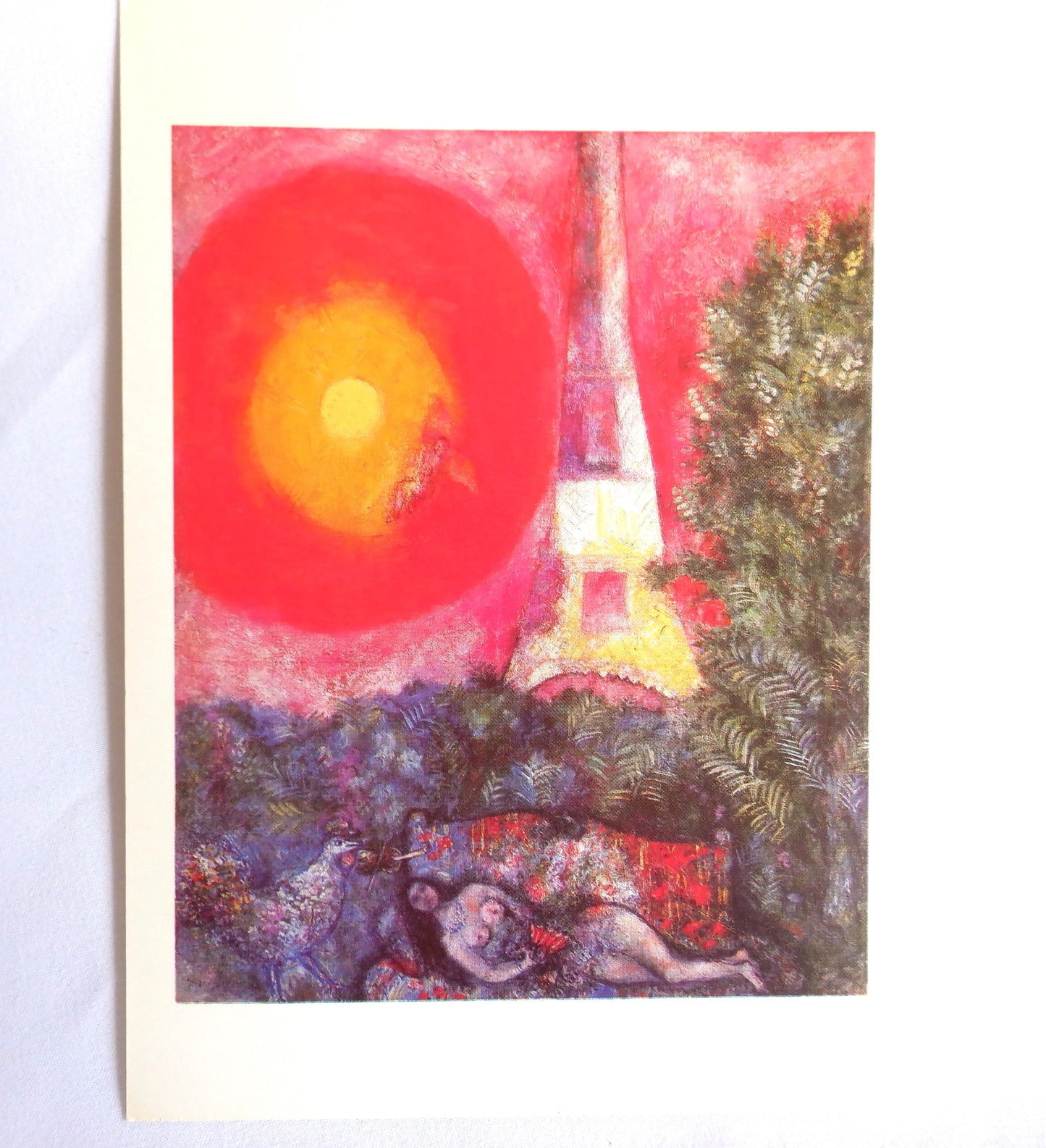 POSTCARD, Set of 1, Vintage MARC CHAGALL Postcard: The Eiffel Tower 1923, CANADA