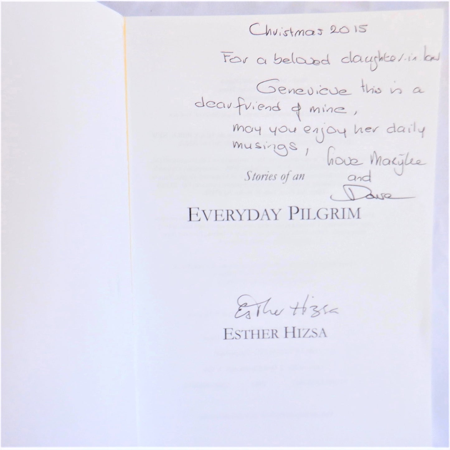 STORIES OF AN EVERYDAY PILGRIM, by Esther Hizsa (1st Ed. SIGNED)