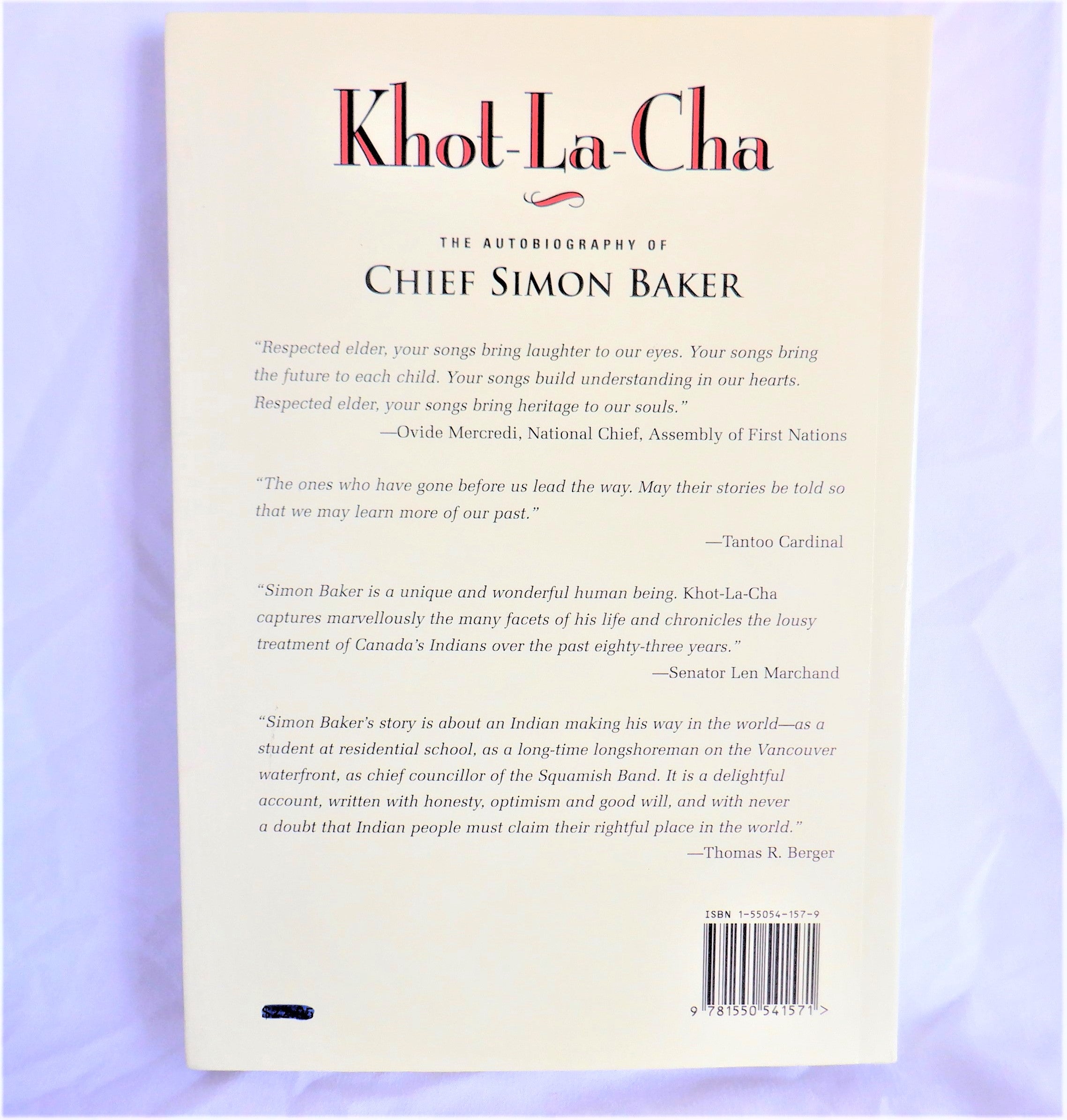 KNOT LA CHA The Autobiography of CHIEF SIMON BAKER Compiled