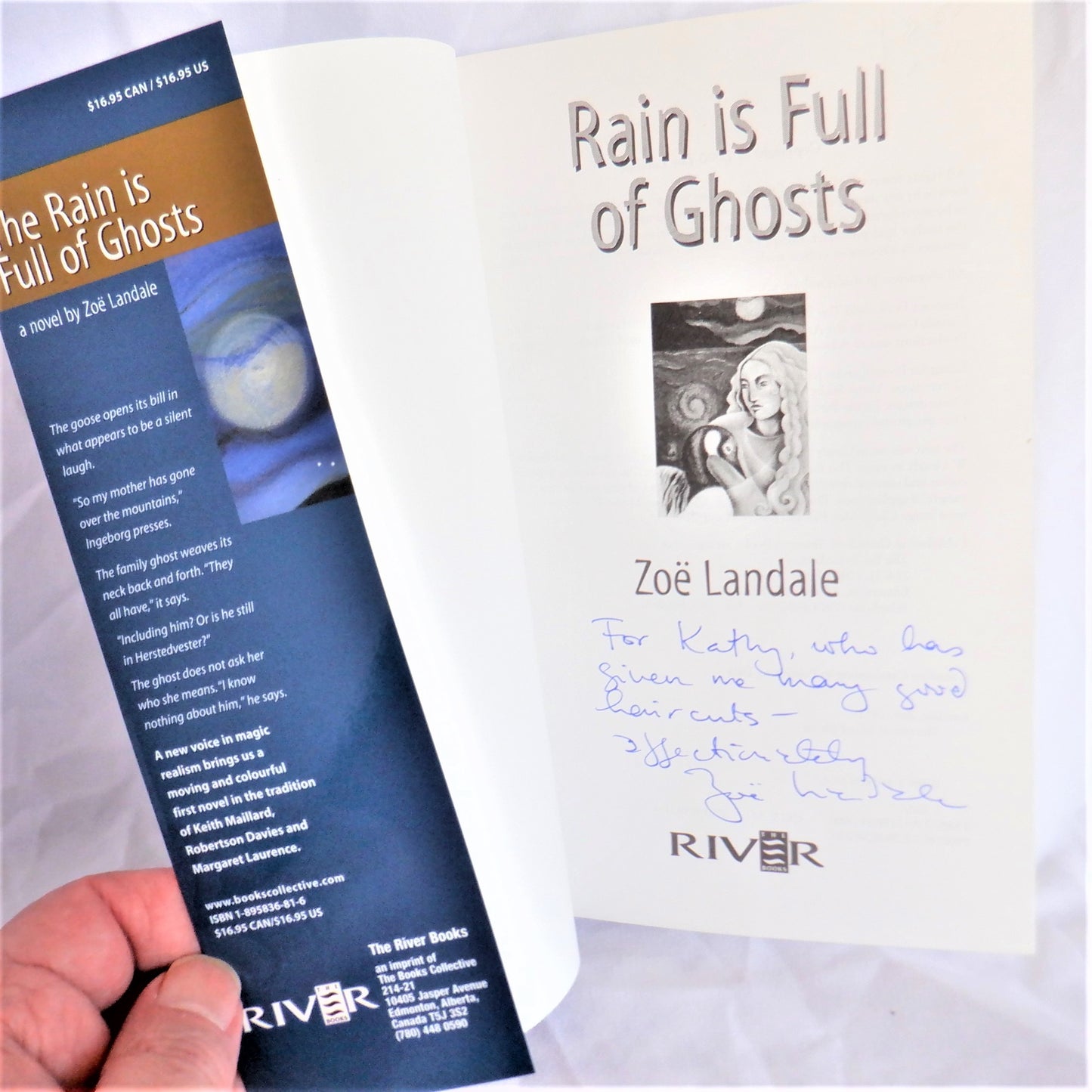 THE RAIN IS FULL OF GHOSTS, The Premier Novel by Zoe Landale (1st Ed. SIGNED)