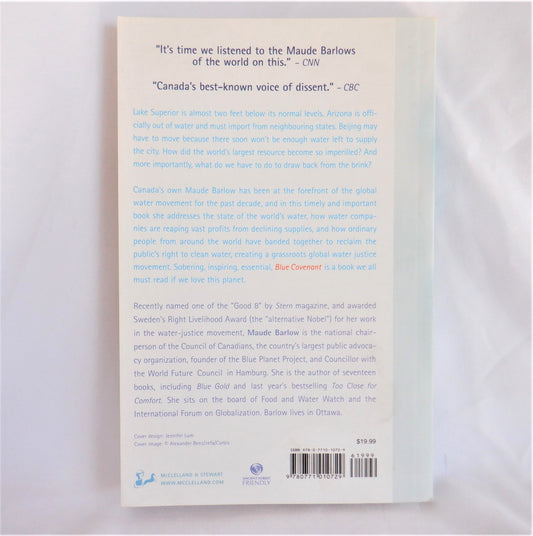 BLUE COVENANT, The Global Water Crisis and the Coming Battle, by Maude Barlow (1st Ed. SIGNED)