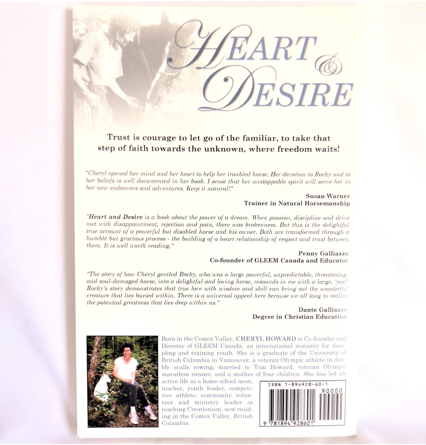 HEART & DESIRE, An Olympian's Journey of Faith, by Cheryl Howard (1st Ed. SIGNED)