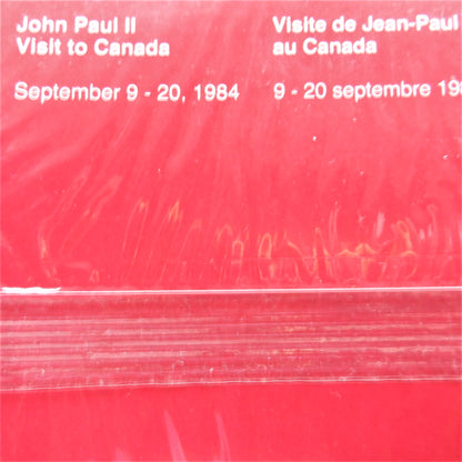 Vintage 2-Stamp Souvenir Set, POPE JOHN PAUL II, Papal Visit to Canada 1984