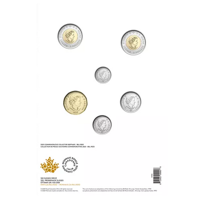 2020 BILL REID 6-Coin Canadian Commemorative Collector Set, Includes TWO TOONIES: Coloured & Non-Coloured!