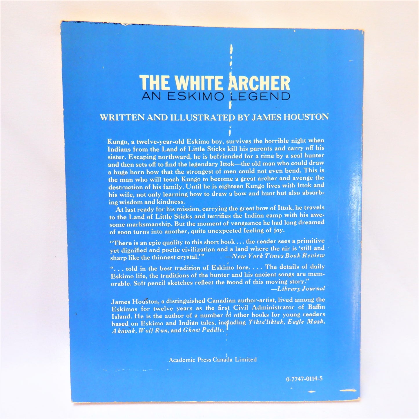 THE WHITE ARCHER, An Eskimo Legend by James Houston (1967 1st Ed.)