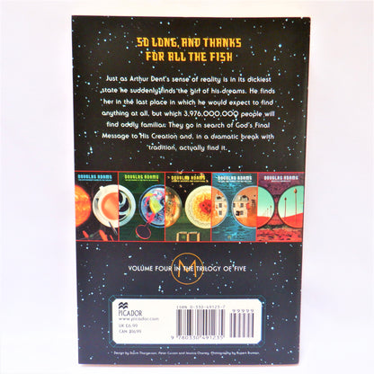 THE HITCHHIKER TRILOGY, The 2002 Picador UK Boxed Set of FIVE SOFTCOVER Books, by Douglas Adams