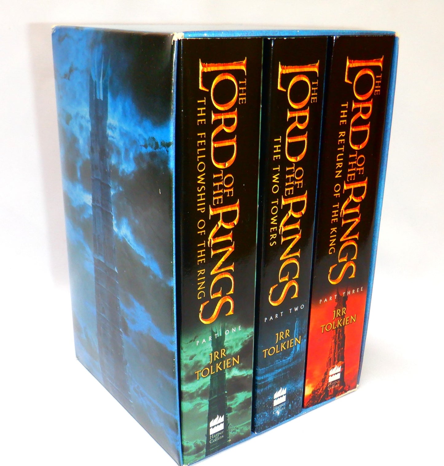 LORD OF THE RINGS, The 2002 HarperCollins 3-Book Boxed-Set with RARE New Line Cinema Movie Image Covers, by J.R.R. Tolkien