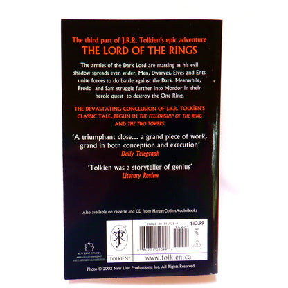 LORD OF THE RINGS, The 2002 HarperCollins 3-Book Boxed-Set with RARE New Line Cinema Movie Image Covers, by J.R.R. Tolkien