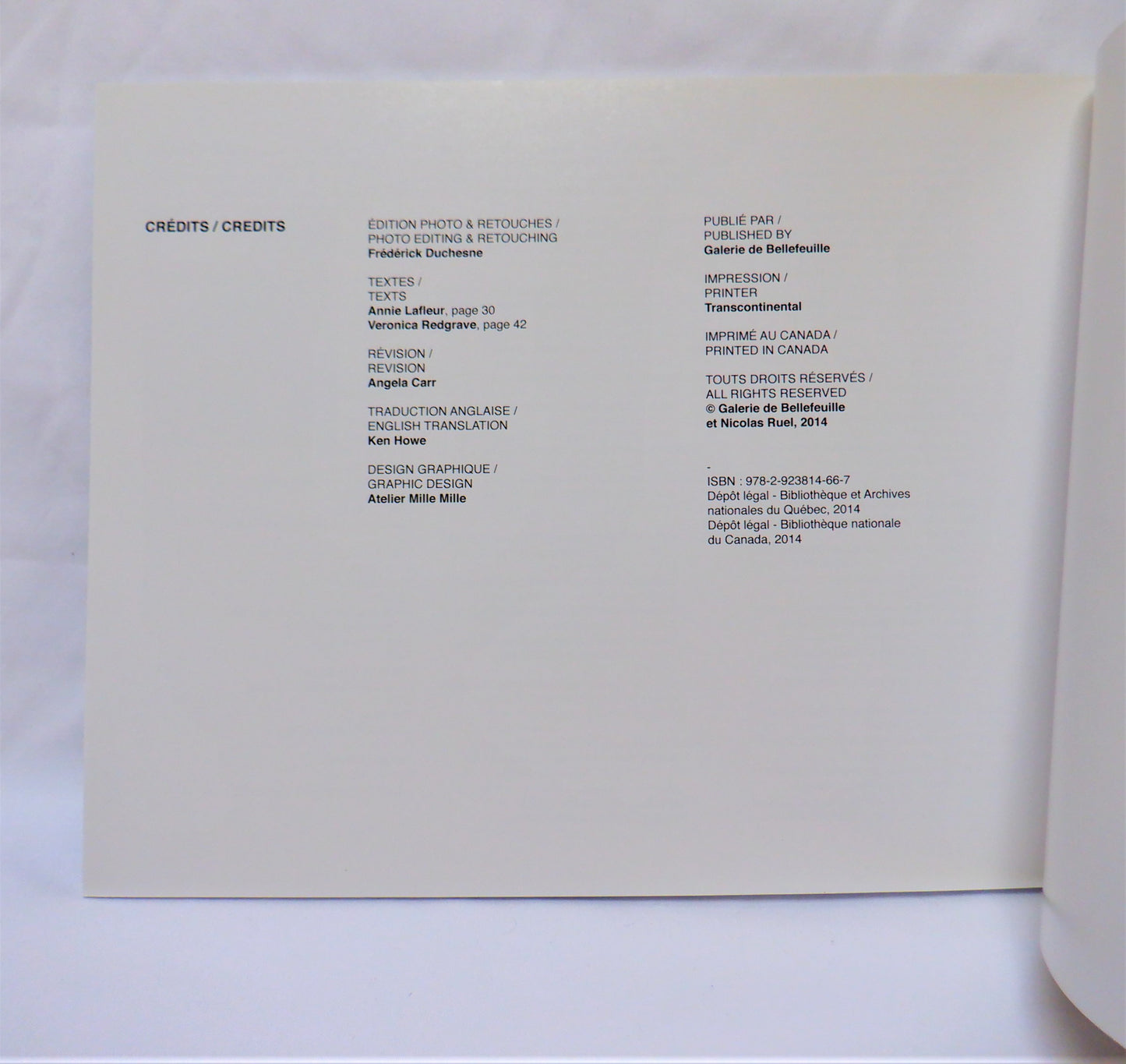 NICOLAS RUEL: oeuvres choisies / selected work (2014 1st Ed.)