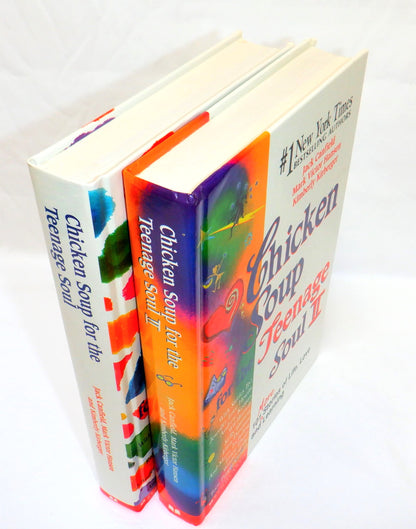 CHICKEN SOUP FOR THE TEENAGE SOUL, Volumes I & II, by Jack Canfield, Mark Victor Hansen & Kimberly Kirberger (1999 1st Scholastic Editions)