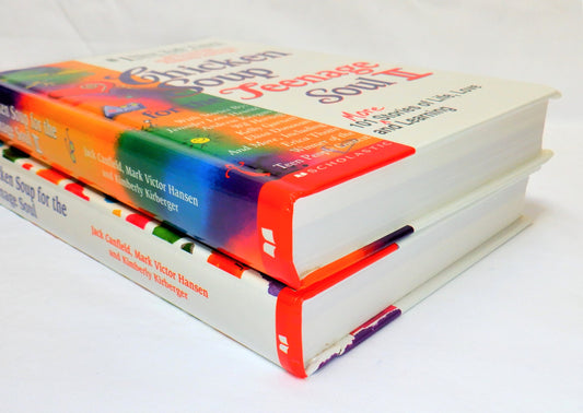 CHICKEN SOUP FOR THE TEENAGE SOUL, 2- Pack Volumes I & II, by Jack Canfield, Mark Victor Hansen & Kimberly Kirberger (1999 1st Scholastic Editions)