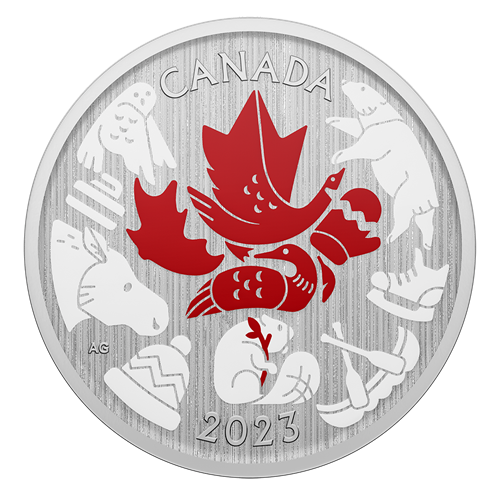 2023 Mosaic of Canadian Icons, A 6-Coin Set by The Royal Canadian Mint, with a SPECIAL .50 Cent Coin