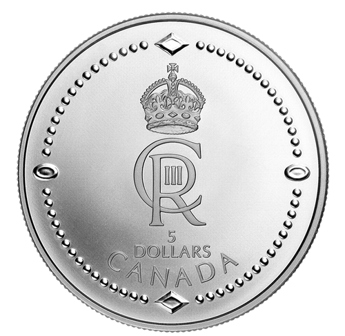 2023 $5 Canadian .9999 Pure Silver Coin: His Majesty King Charles III's ROYAL CYPHER