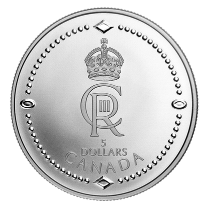 2023 $5 Canadian .9999 Pure Silver Coin: His Majesty King Charles III's ROYAL CYPHER