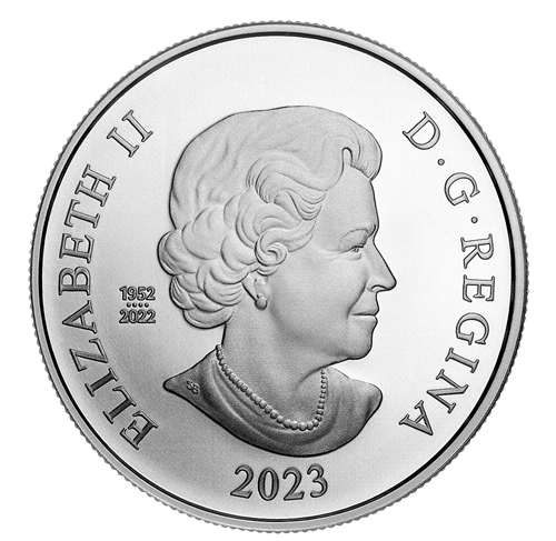 2023 $5 Canadian .9999 Pure Silver Coin: His Majesty King Charles III's ROYAL CYPHER