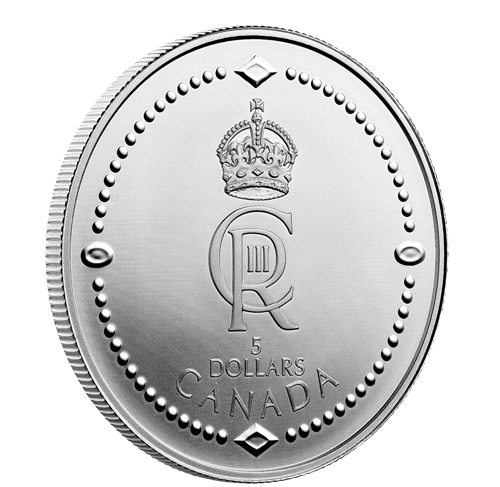 2023 $5 Canadian .9999 Pure Silver Coin: His Majesty King Charles III's ROYAL CYPHER