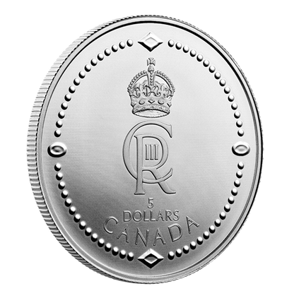 2023 $5 Canadian .9999 Pure Silver Coin: His Majesty King Charles III's ROYAL CYPHER