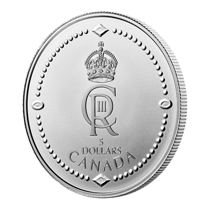 2023 $5 Canadian .9999 Pure Silver Coin: His Majesty King Charles III's ROYAL CYPHER