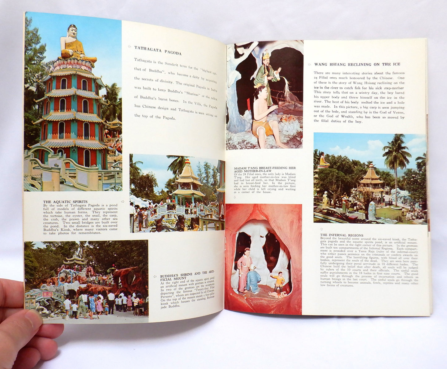 COLOUR SCENERY OF TIGER BALM GARDEN SINGAPORE, A Full-Colour Tourist Souvenir Guide Book, 1950's