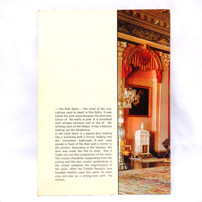 Vintage 1960's Full-Colour Tourist Souvenir Guide Book From Turkey: 'THE DOLMABAHCE PALACE'